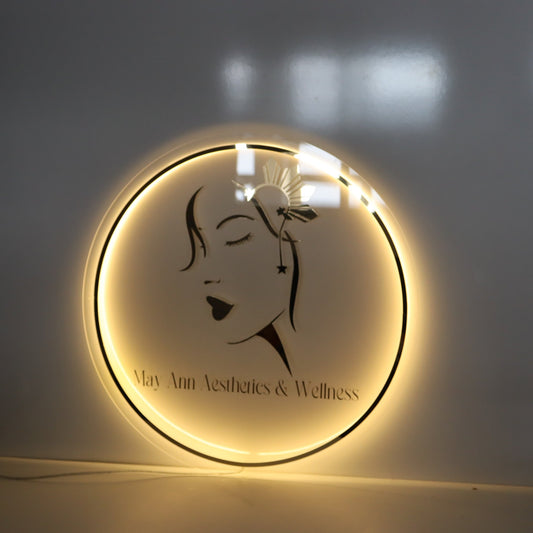 Business Neon Sign | Mirror Neon Sign |  Acrylic Custom Logo Decoration