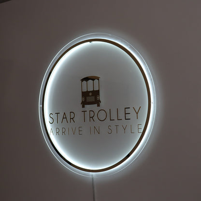 Business Neon Sign | Mirror Neon Sign |  Acrylic Custom Logo Decoration