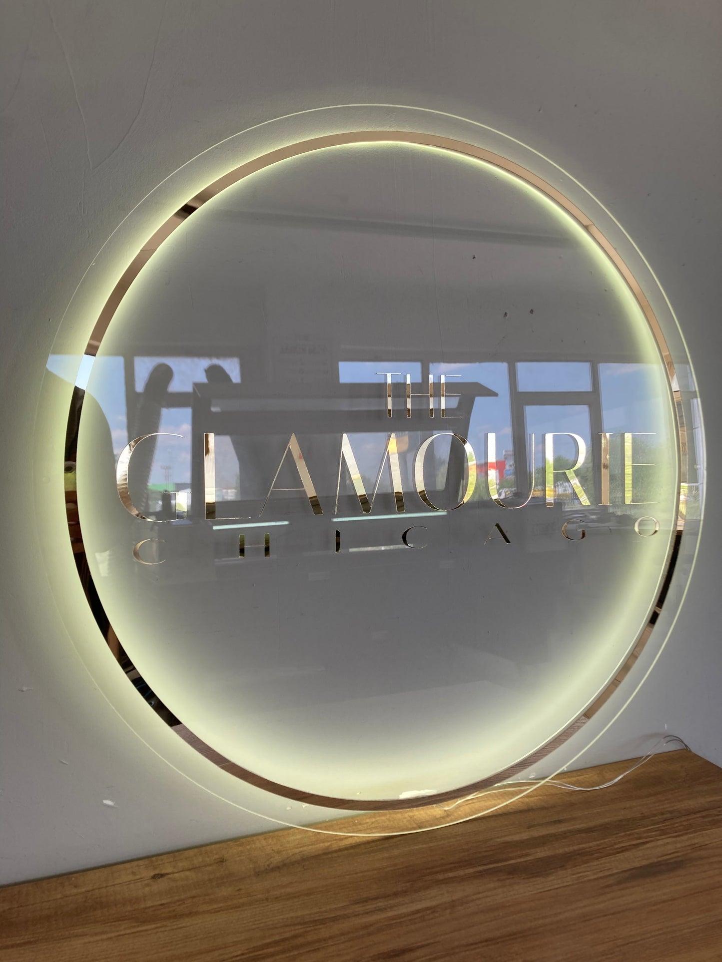 Business Neon Sign | Mirror Neon Sign |  Acrylic Custom Logo Decoration