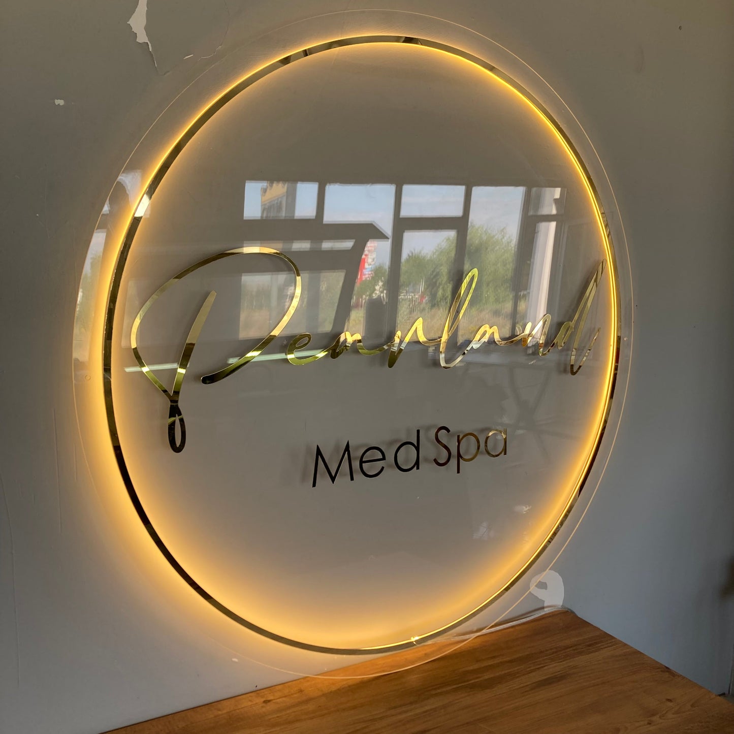 Business Neon Sign | Mirror Neon Sign |  Acrylic Custom Logo Decoration