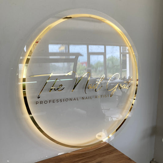 Business Neon Sign | Mirror Neon Sign |  Acrylic Custom Logo Decoration