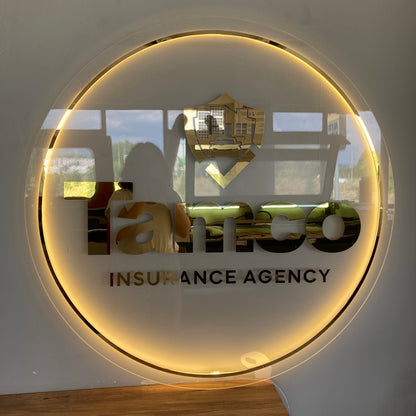 Business Neon Sign | Mirror Neon Sign |  Acrylic Custom Logo Decoration