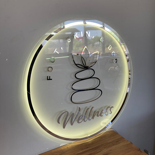 Business Neon Sign | Mirror Neon Sign |  Acrylic Custom Logo Decoration