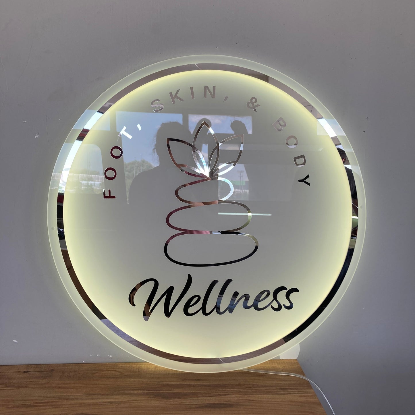 Business Neon Sign | Mirror Neon Sign |  Acrylic Custom Logo Decoration