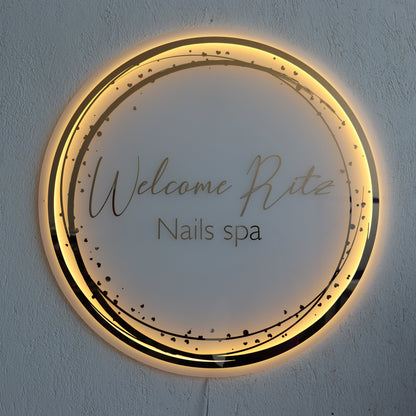 Business Neon Sign | Mirror Neon Sign |  Acrylic Custom Logo Decoration