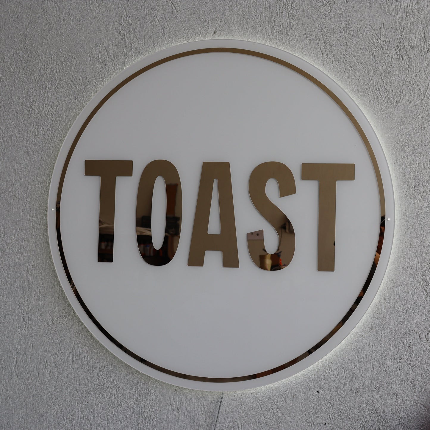 White Business Neon Sign | Mirror Neon Sign |  Acrylic Custom Logo Decoration