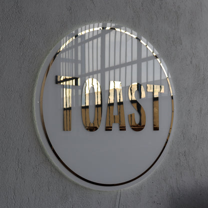 White Business Neon Sign | Mirror Neon Sign |  Acrylic Custom Logo Decoration