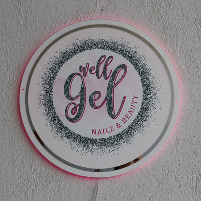 Business Neon Sign | Mirror Neon Sign |  Acrylic Custom Logo Decoration