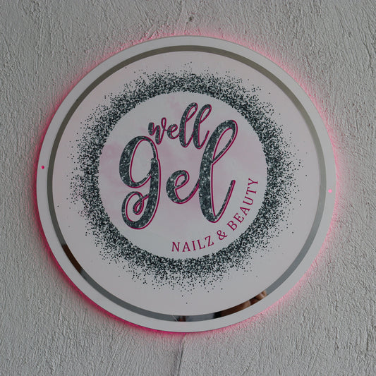 Business Neon Sign | Mirror Neon Sign |  Acrylic Custom Logo Decoration