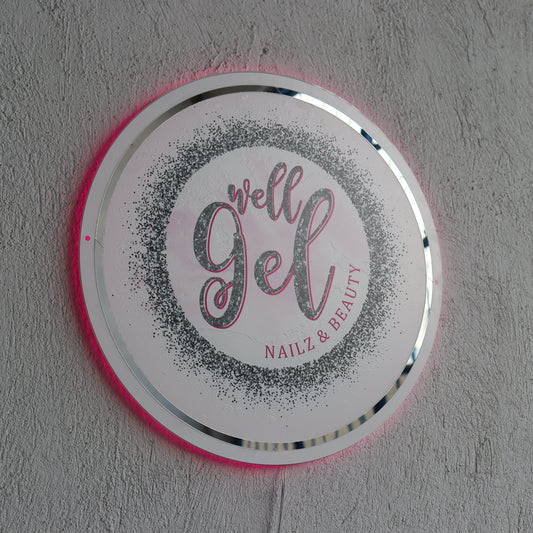 Business Neon Sign | Mirror Neon Sign |  Acrylic Custom Logo Decoration