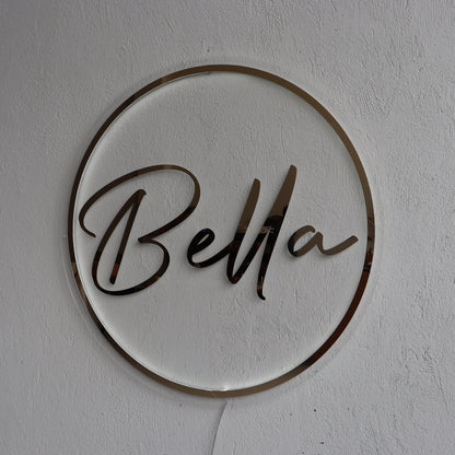 Business Neon Sign | Mirror Neon Sign |  Acrylic Custom Logo Decoration