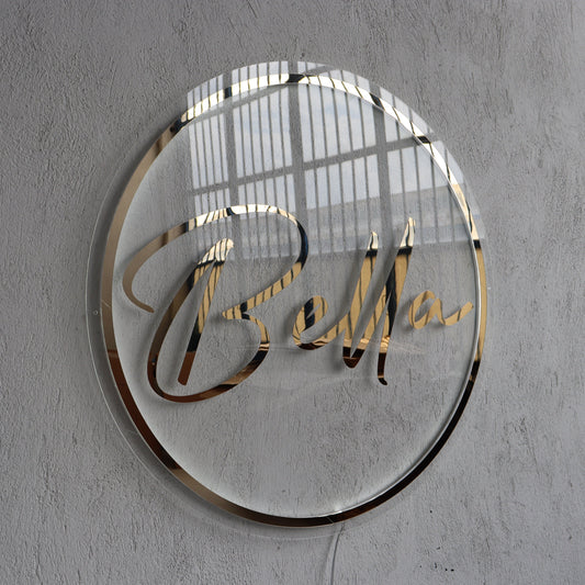Business Neon Sign | Mirror Neon Sign |  Acrylic Custom Logo Decoration