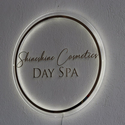Business Neon Sign | Mirror Neon Sign |  Acrylic Custom Logo Decoration