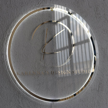 Business Neon Sign | Mirror Neon Sign |  Acrylic Custom Logo Decoration