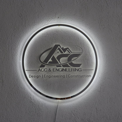 Business Neon Sign | Mirror Neon Sign |  Acrylic Custom Logo Decoration