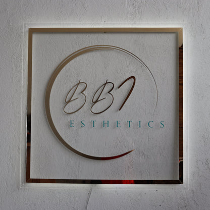 Business Neon Sign | Mirror Neon Sign |  Acrylic Custom Logo Decoration