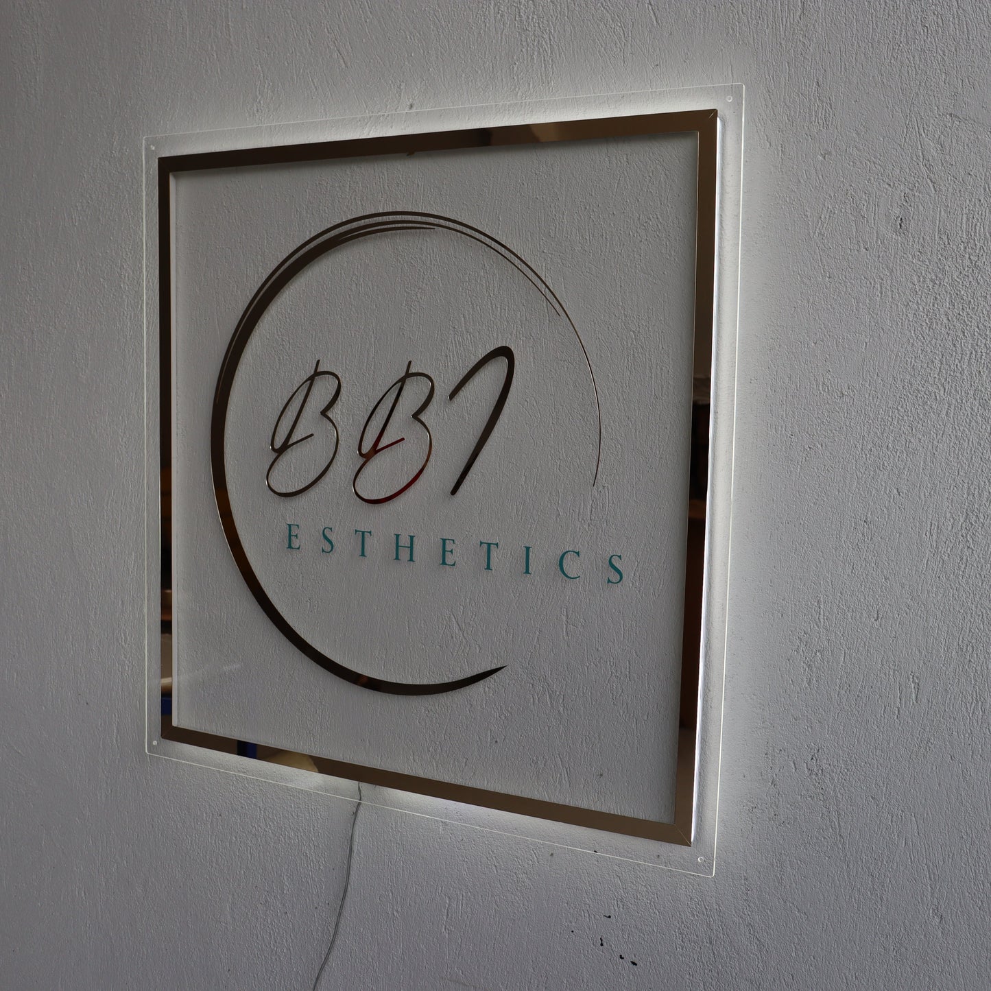 Business Neon Sign | Mirror Neon Sign |  Acrylic Custom Logo Decoration