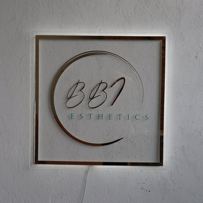 Business Neon Sign | Mirror Neon Sign |  Acrylic Custom Logo Decoration