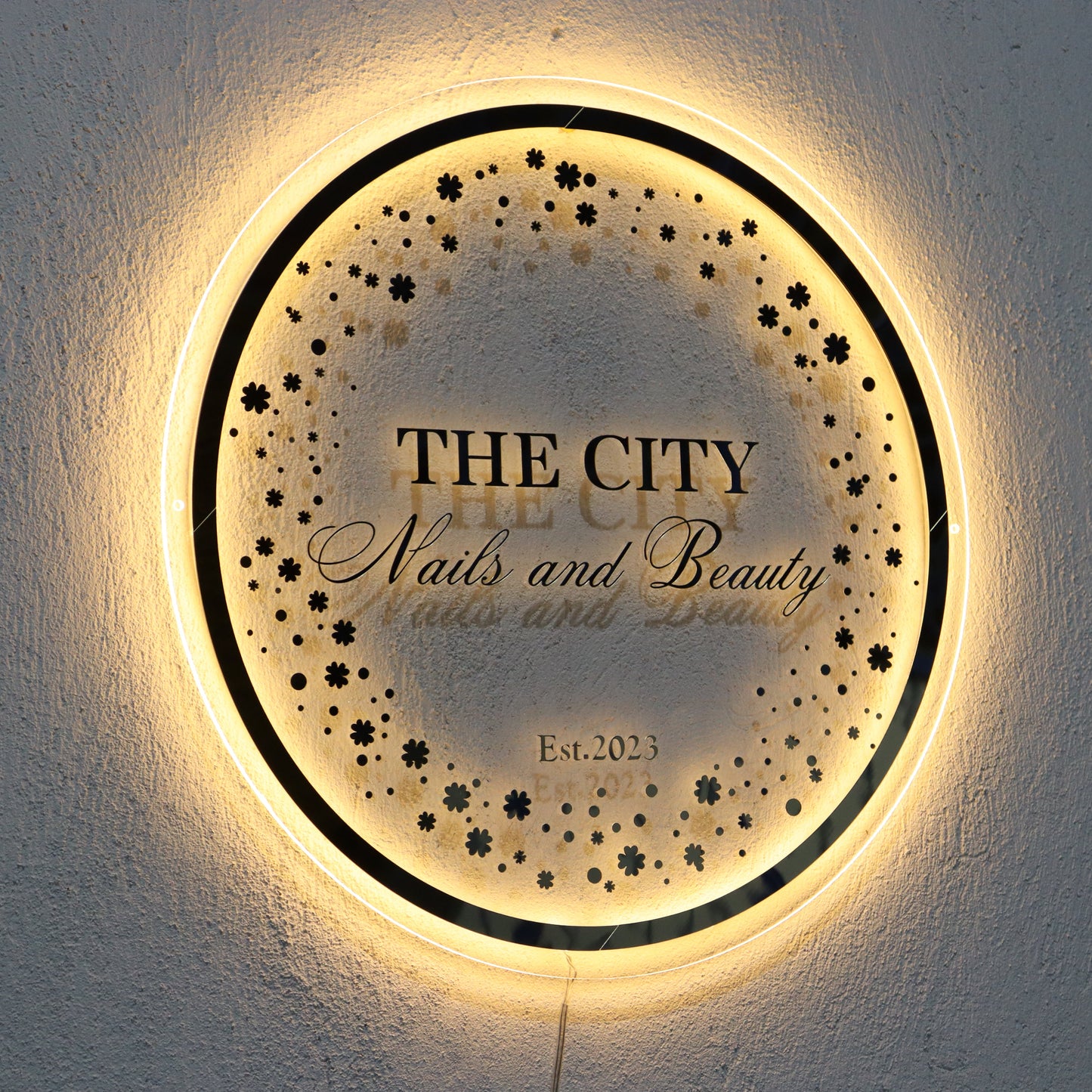 Business Neon Sign | Mirror Neon Sign |  Acrylic Custom Logo Decoration