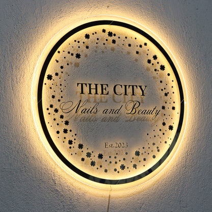 Business Neon Sign | Mirror Neon Sign |  Acrylic Custom Logo Decoration