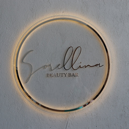Business Neon Sign | Mirror Neon Sign |  Acrylic Custom Logo Decoration
