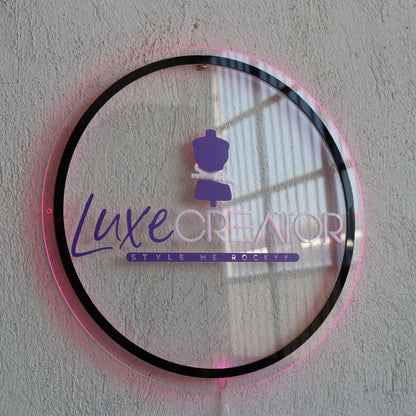 Business Neon Sign | Mirror Neon Sign |  Acrylic Custom Logo Decoration