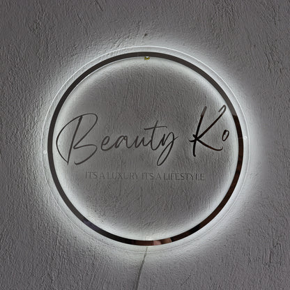 Business Neon Sign | Mirror Neon Sign |  Acrylic Custom Logo Decoration