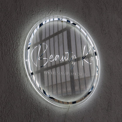 Business Neon Sign | Mirror Neon Sign |  Acrylic Custom Logo Decoration