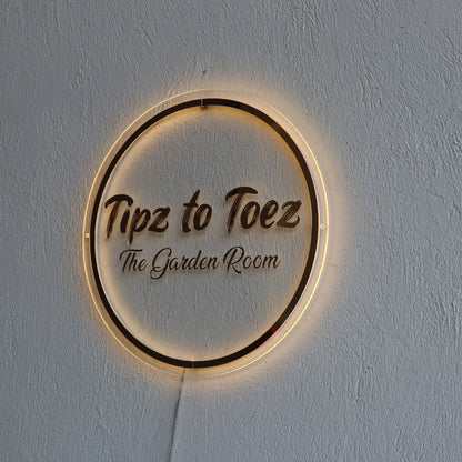 Business Neon Sign | Mirror Neon Sign |  Acrylic Custom Logo Decoration