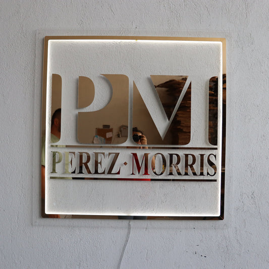 Business Neon Sign | Mirror Neon Sign |  Acrylic Custom Logo Decoration