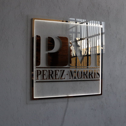 Business Neon Sign | Mirror Neon Sign |  Acrylic Custom Logo Decoration