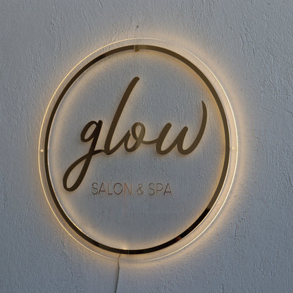 Business Neon Sign | Mirror Neon Sign |  Acrylic Custom Logo Decoration