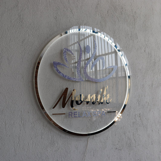 Business Neon Sign | Mirror Neon Sign |  Acrylic Custom Logo Decoration