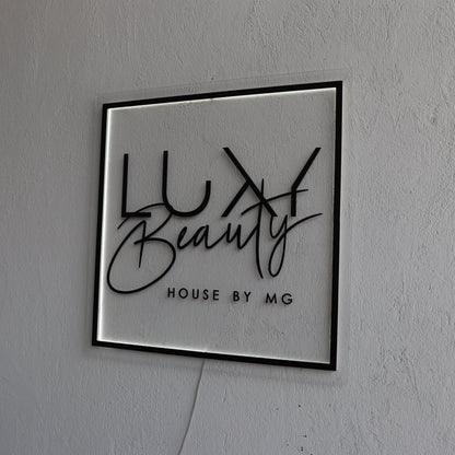 Business Neon Sign | Mirror Neon Sign |  Acrylic Custom Logo Decoration