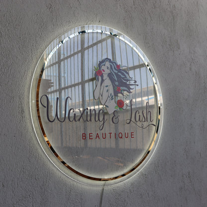 Business Neon Sign | Mirror Neon Sign |  Acrylic Custom Logo Decoration