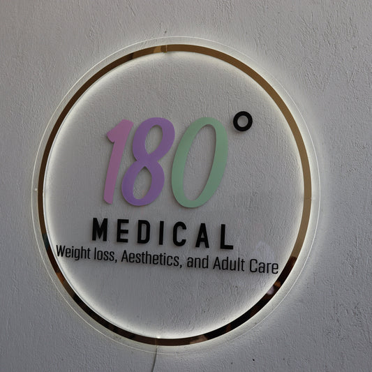 Business Neon Sign | Mirror Neon Sign |  Acrylic Custom Logo Decoration