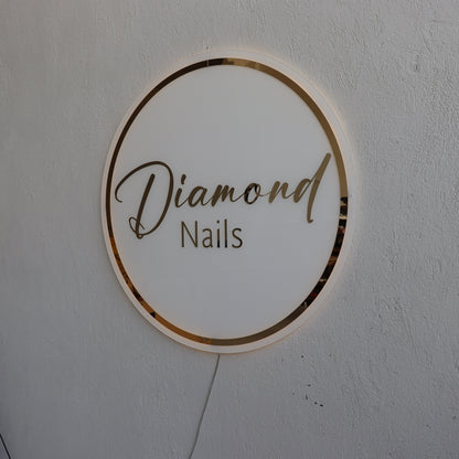 Business Neon Sign | Mirror Neon Sign |  Acrylic Custom Logo Decoration