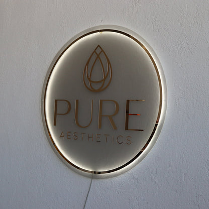 Business Neon Sign | Mirror Neon Sign |  Acrylic Custom Logo Decoration