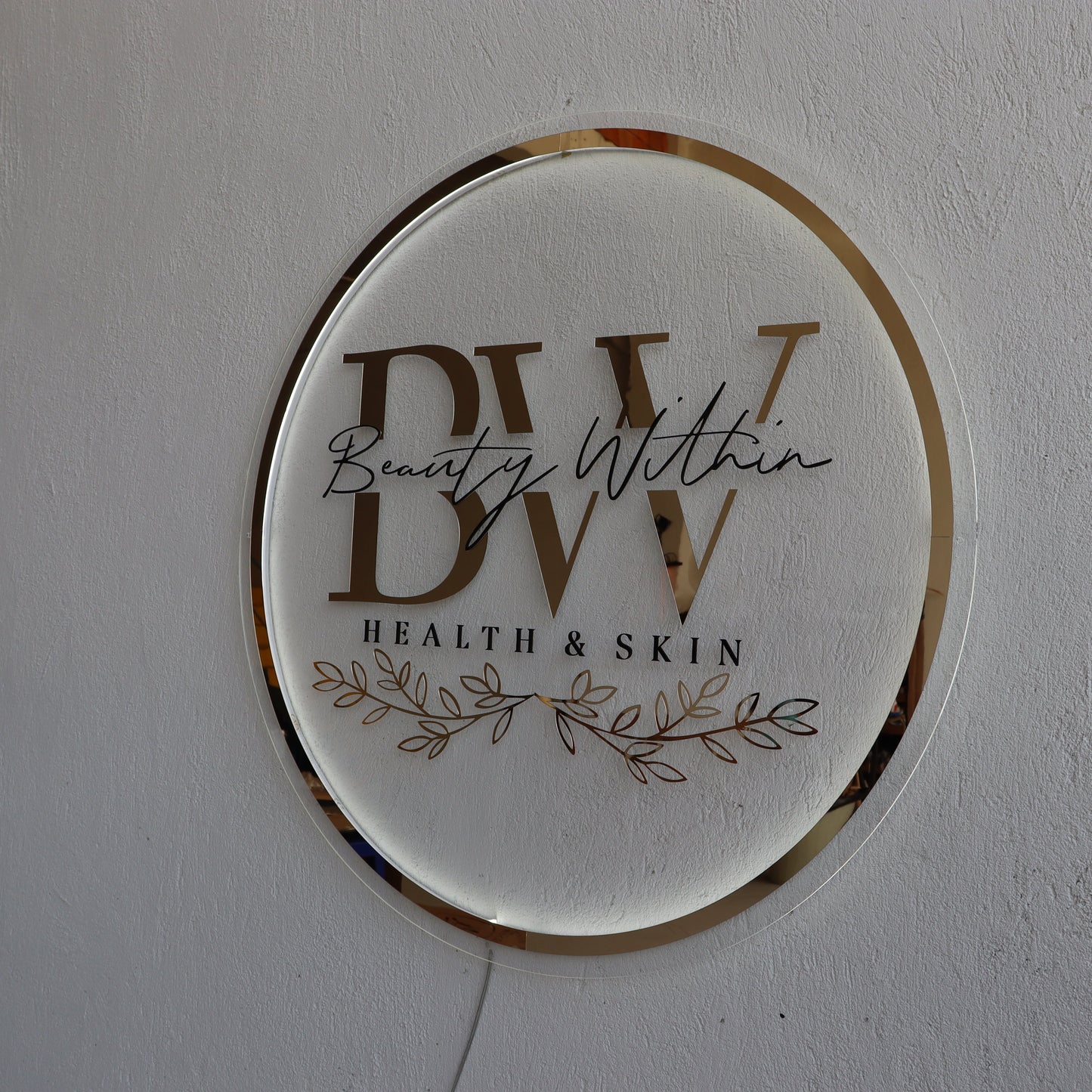 Business Neon Sign | Mirror Neon Sign |  Acrylic Custom Logo Decoration