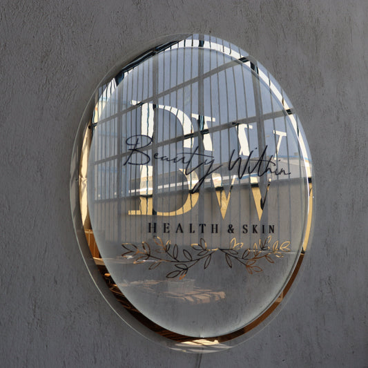 Business Neon Sign | Mirror Neon Sign |  Acrylic Custom Logo Decoration