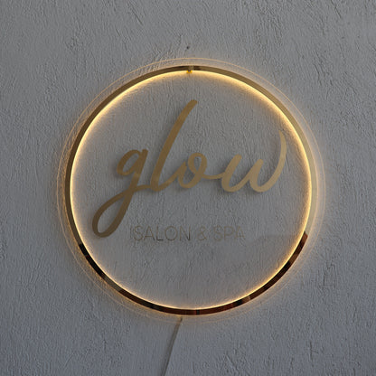 Business Neon Sign | Mirror Neon Sign |  Acrylic Custom Logo Decoration