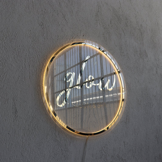 Business Neon Sign | Mirror Neon Sign |  Acrylic Custom Logo Decoration