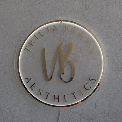 Business Neon Sign | Mirror Neon Sign |  Acrylic Custom Logo Decoration