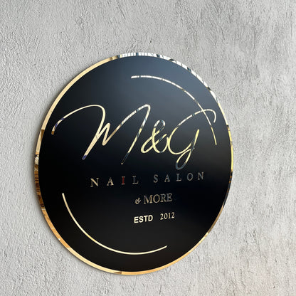 Business Neon Sign | Mirror Neon Sign |  Acrylic Custom Logo Decoration