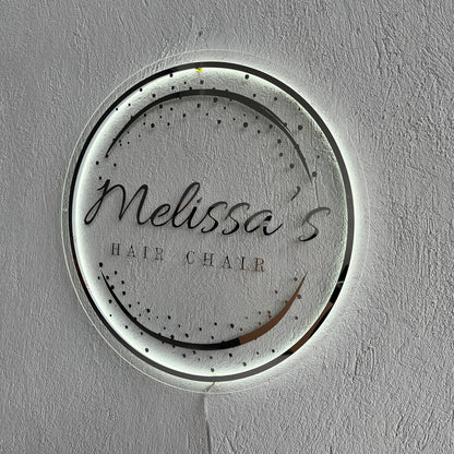 Business Neon Sign | Mirror Neon Sign |  Acrylic Custom Logo Decoration