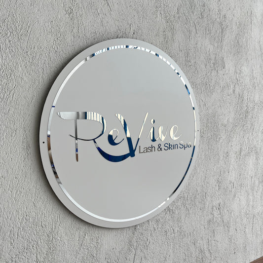 Business Neon Sign | Mirror Neon Sign |  Acrylic Custom Logo Decoration