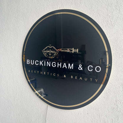 Business Neon Sign | Mirror Neon Sign |  Acrylic Custom Logo Decoration