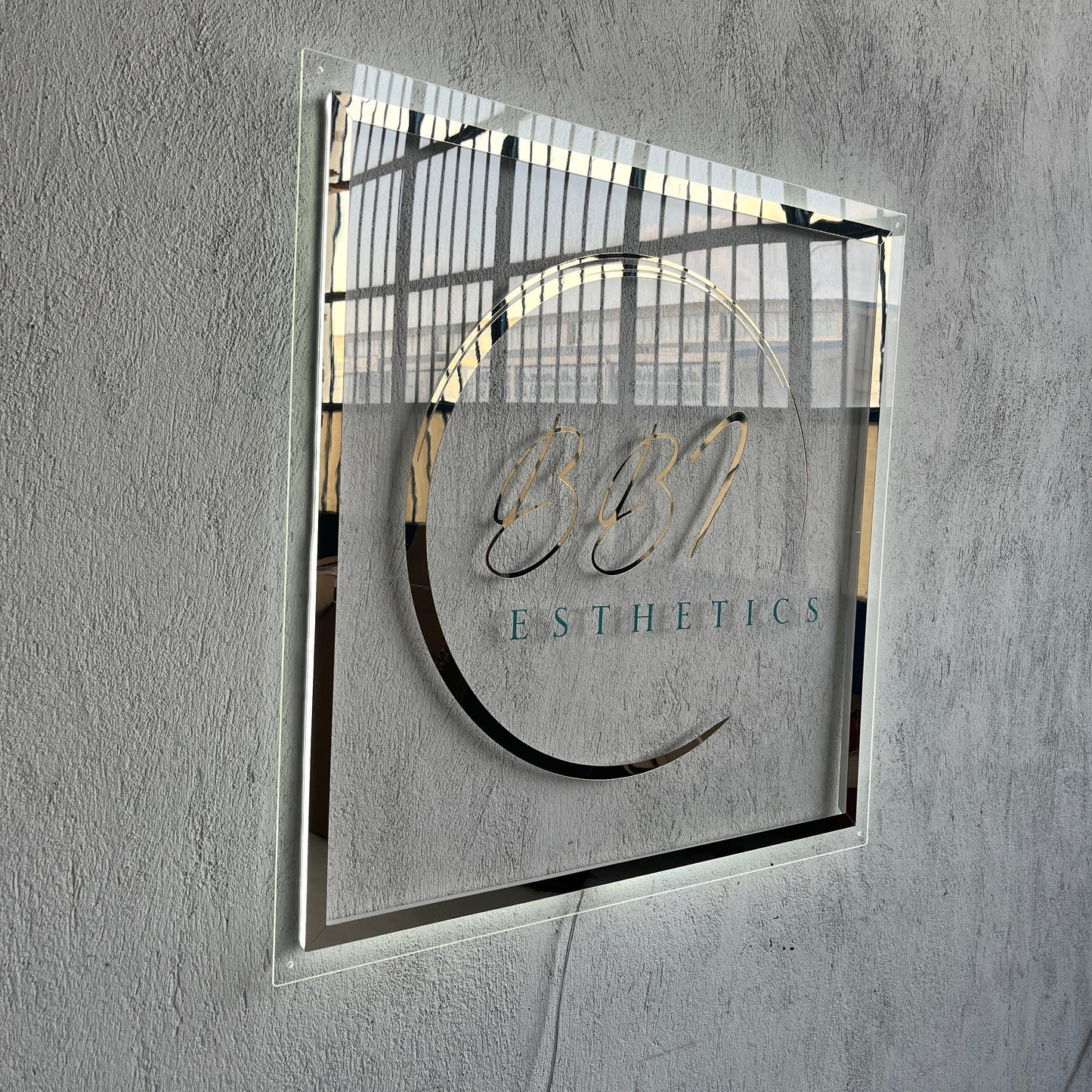 Business Neon Sign | Mirror Neon Sign |  Acrylic Custom Logo Decoration