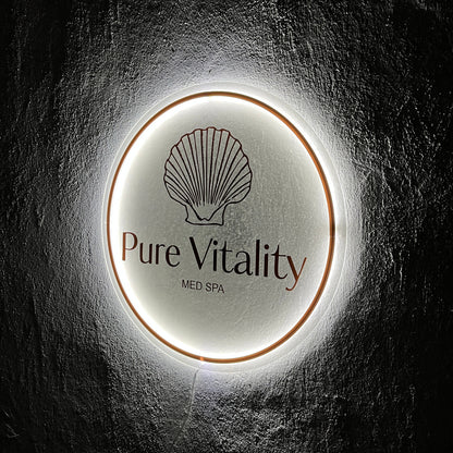 Business Neon Sign | Mirror Neon Sign |  Acrylic Custom Logo Decoration