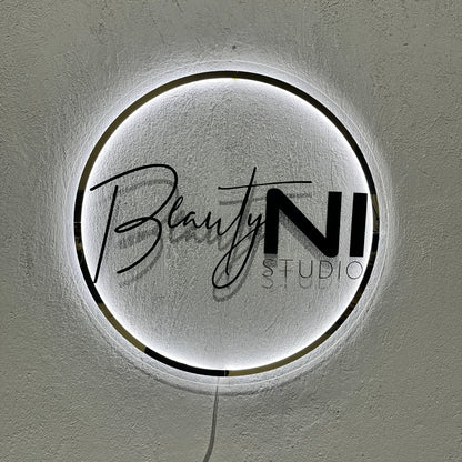 Business Neon Sign | Mirror Neon Sign |  Acrylic Custom Logo Decoration